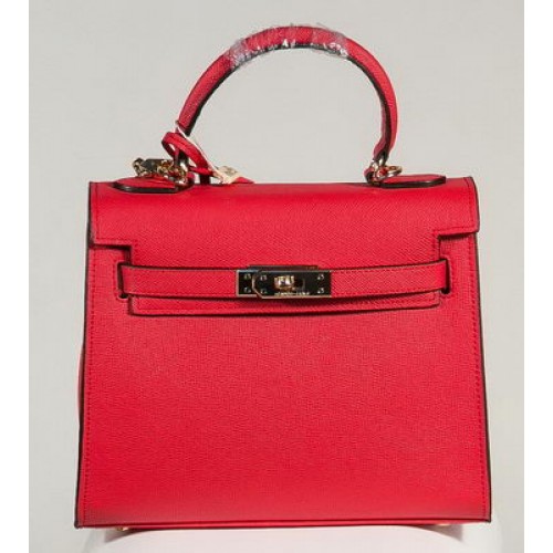 Hermes Kelly 25cm Tote Bag Cuir Togo K2138 Rouge