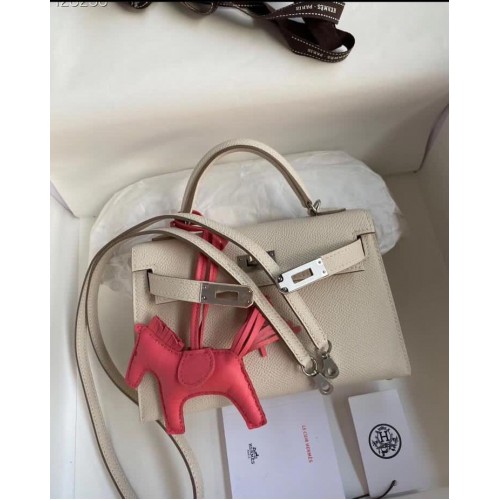 Hermes Kelly 28cm Sacs à bandoulière Epsom Cuir KL28 Crème