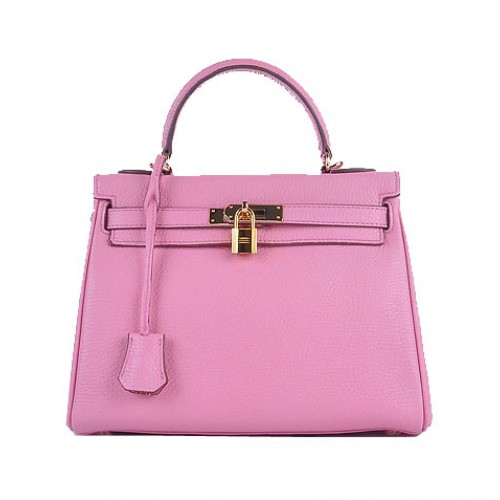 Hermes Kelly 28cm Sacs à bandoulière Sakura Cuir grainé Or