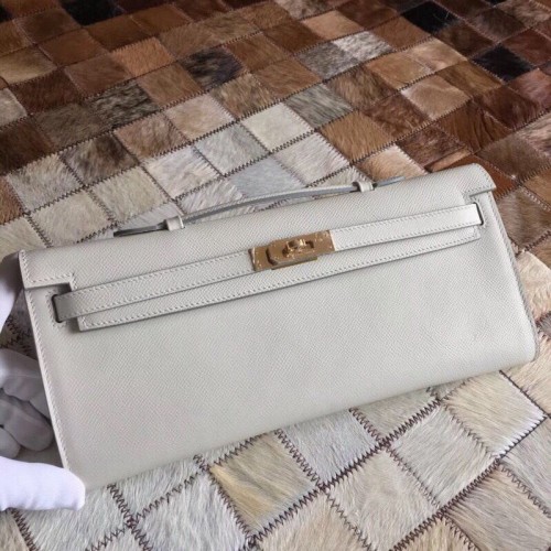 Hermes Kelly 31cm Embrayage Original Epsom Cuir KL31 Blanc