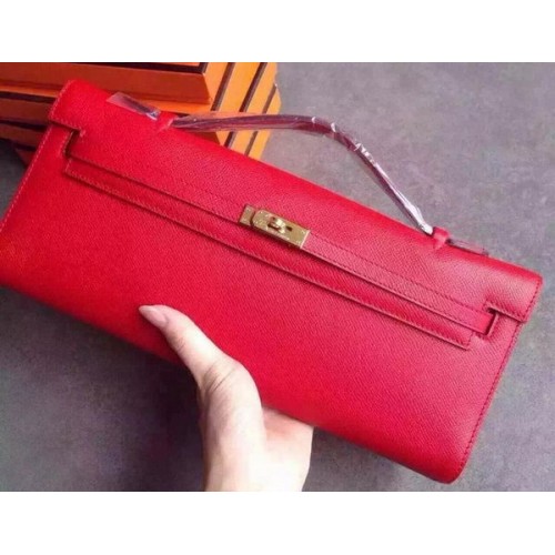 Hermes Kelly 31cm Pochette Epsom Cuir KL31 Rouge