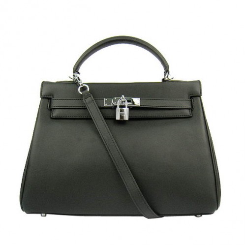 Hermes Kelly 32cm Sacs Togo Cuir 6108 Noir Argent