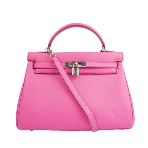 Hermes Kelly 32cm Sacs Togo Cuir 6108 Fuchsia Argent