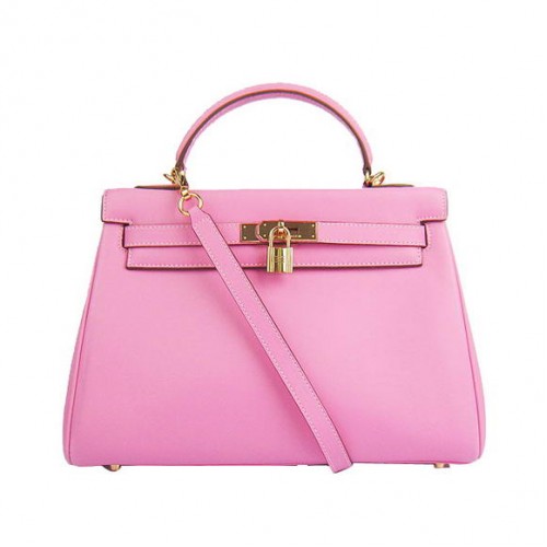 Hermes Kelly 32cm Sacs Togo Cuir 6108 Rose Doré