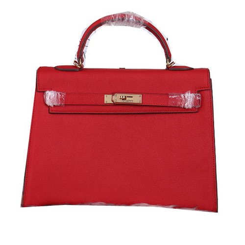 Hermes Kelly 32cm Sacs à bandoulière en cuir grainé Bordeaux