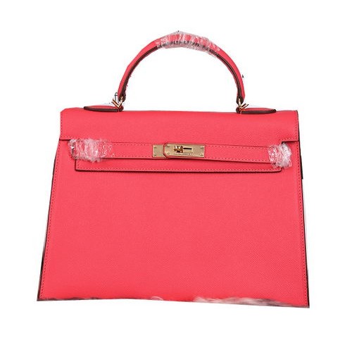 Hermes Kelly 32cm Sacs à bandoulière en cuir grainé rouge