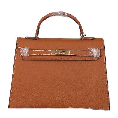 Hermes Kelly 32cm Sacs à bandoulière en cuir grainé Blé