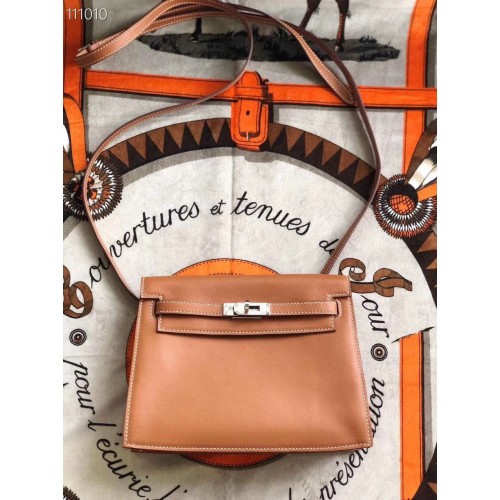Hermes Kelly Danse Cuir Original 22CM KL22 Marron