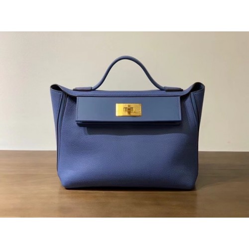 Hermes Kelly Original togo sac fourre-tout en cuir H2424 bleu électro optique