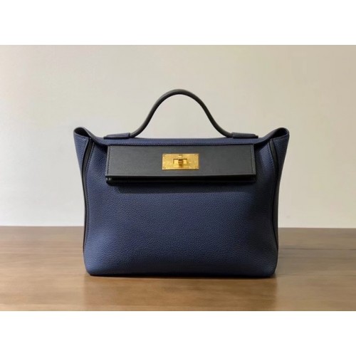 Hermes Kelly Original Togo Sac fourre-tout en cuir H2424 bleu royal
