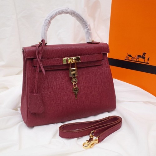 Hermes Kelly Sac à bandoulière Original TOGO Cuir KY3255 bordeaux