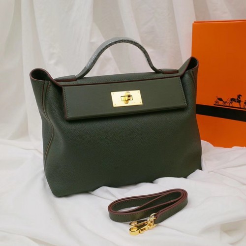 Hermes Kelly togo Sac fourre-tout en cuir H2424 Vert noirâtre