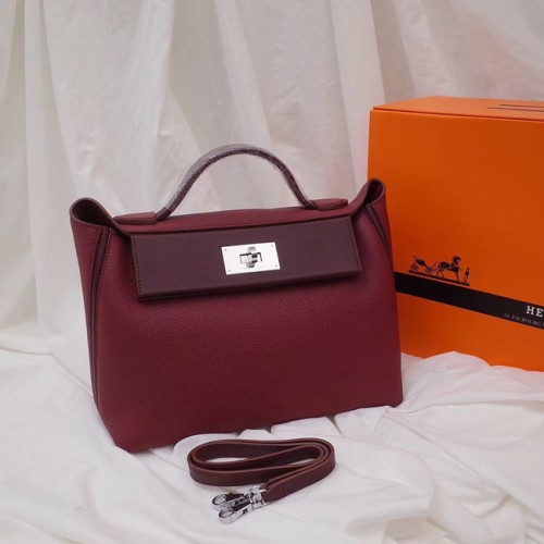Hermes Kelly togo Sac fourre-tout en cuir H2424 Bordeaux