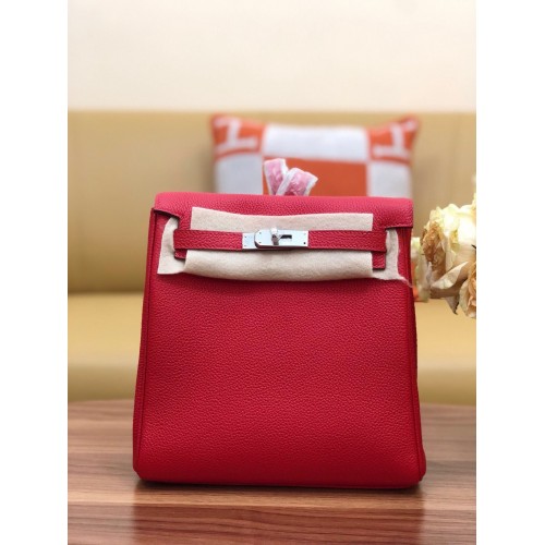 Hermes Kelly togo Sac à dos en cuir H2425 rouge