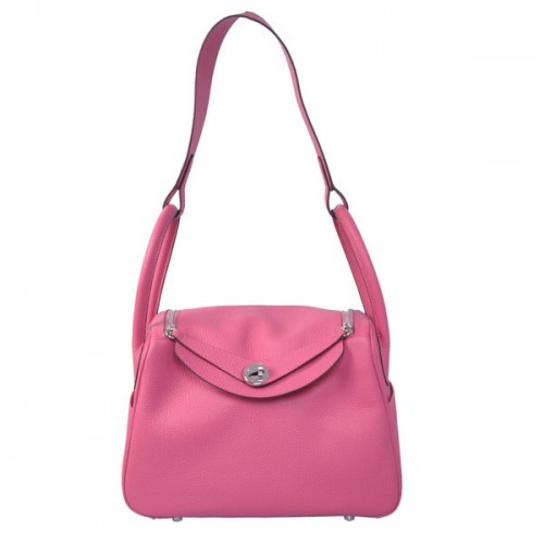 Hermes Lindy 30CM Havanane Sac à bandoulière Rose