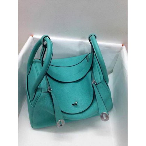 Hermes Lindy 30CM Sac à bandoulière en cuir d'origine HLD30 Vert