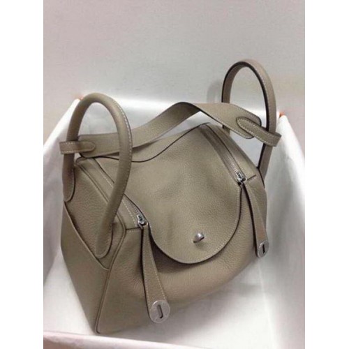 Hermes Lindy 30CM Sac à bandoulière en cuir d'origine HLD30 Kaki