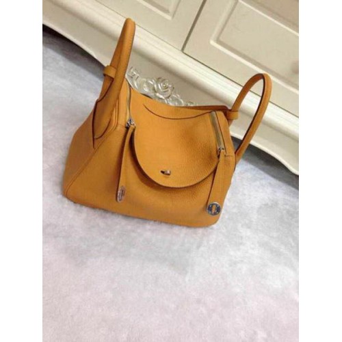 Hermes Lindy 30CM Sac à bandoulière en cuir d'origine HLD30 Blé