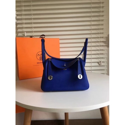 Hermes Lindy Original Togo sac en cuir 5086 bleu