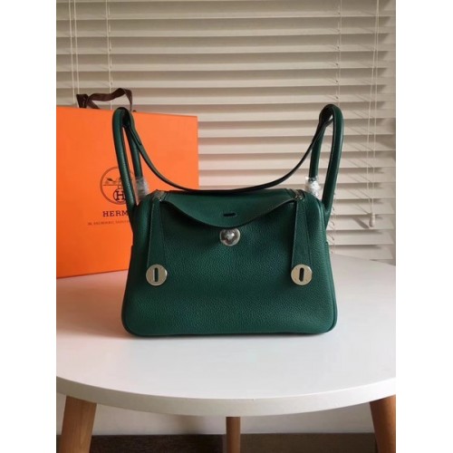 Hermes Lindy Original Togo sac en cuir 5086 vert