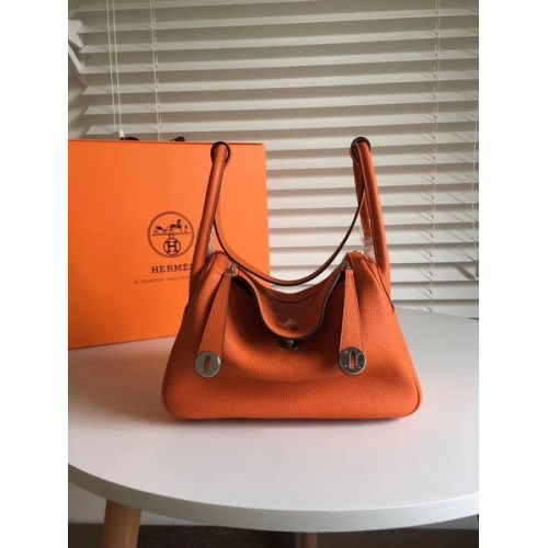 Hermes Lindy Original Togo Sac en cuir 5086 Orange
