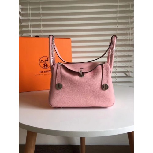 Hermes Lindy Original Togo sac en cuir 5086 rose