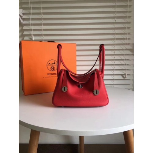 Hermes Lindy Original Togo sac en cuir 5086 rouge