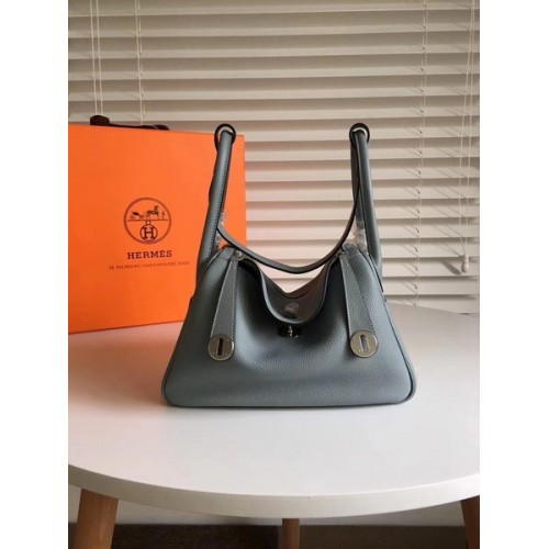 Hermes Lindy Original Togo sac en cuir 5086 bleu ciel