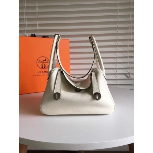 Hermes Lindy Original Togo sac en cuir 5086 blanc