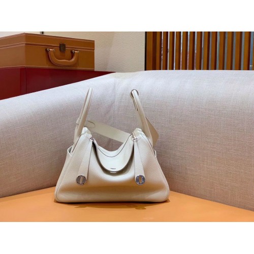 Hermes Lindy Original Togo sac en cuir OLD30 gris clair