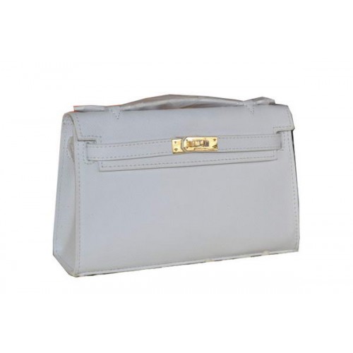 Hermes MINI Kelly 22cm sac fourre-tout en cuir de veau blanc