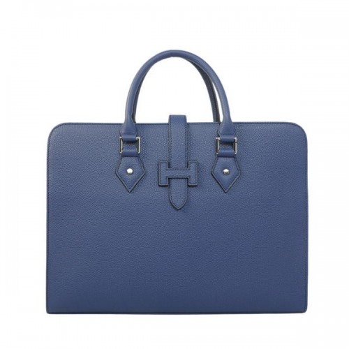 Hermes Mens Porte-documents en cuir de veau 3309 RoyalBlue