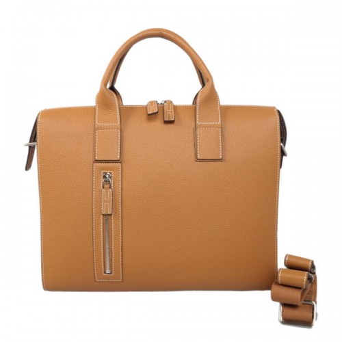 Porte-documents Hermes pour homme en cuir de veau H1705 camel