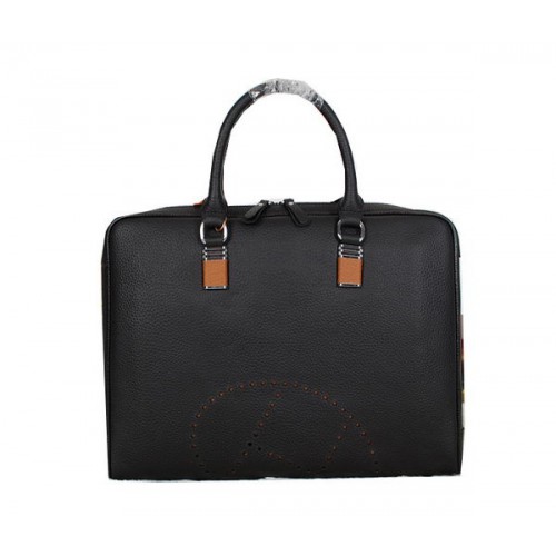 Hermes Porte-Documents Homme Original Cuir De Veau H95271 Noir