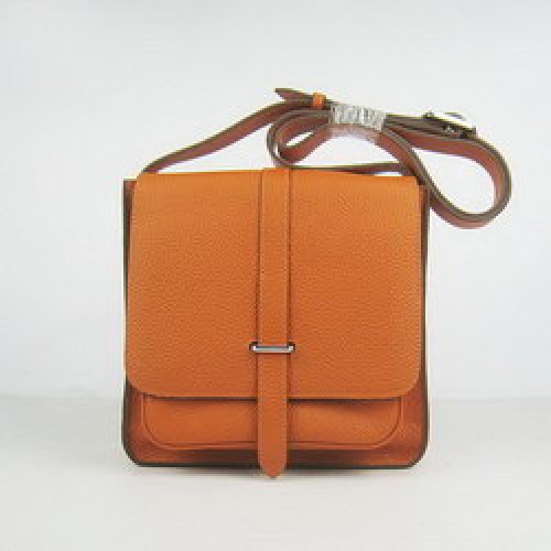 Sacs Hermes en cuir de vache orange H2811