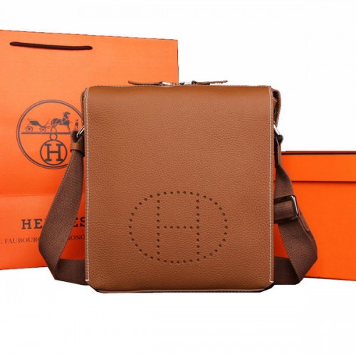 Hermes Original Sac Messenger en cuir de veau M86681 Blé