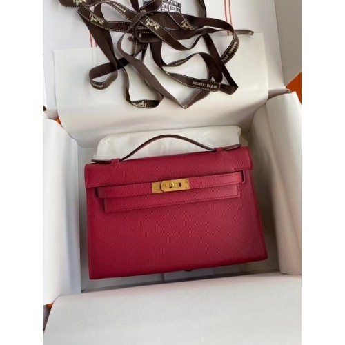 Hermes Original Cuir Epsom KEL2278 Métal violacé&doré