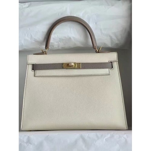 Hermes Original Epsom Leather KEL2578 crème&gris