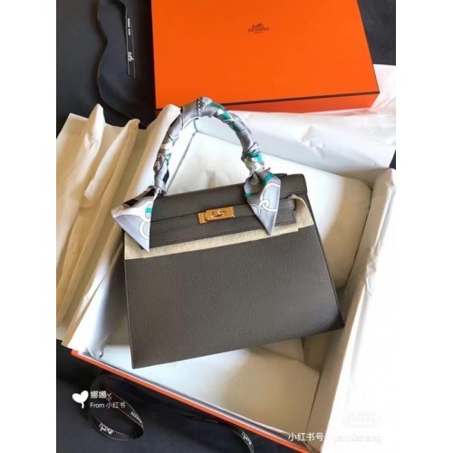 Hermès Original Epsom cuir KEL2578 gris foncé