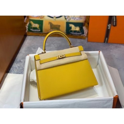 Hermes Original cuir Epsom KEL2578 citron