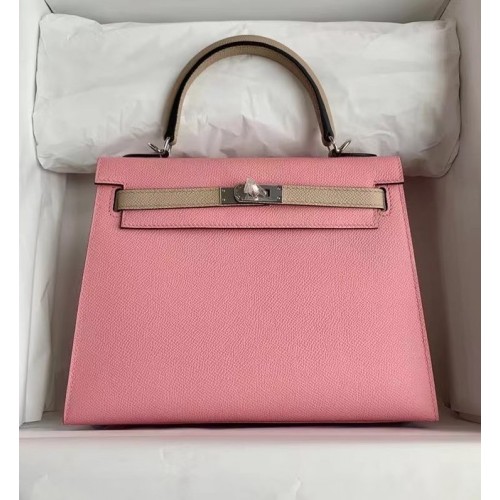 Hermes Original Epsom Leather KEL2578 rose&gris clair