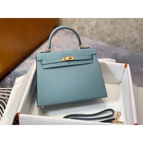 Hermes Original Epsom cuir KEL2578 bleu ciel