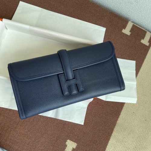 Pochette en cuir Hermes Original Espom 37088 bleu saphir