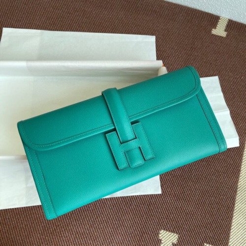 Pochette en cuir Hermes Original Espom 37088 bleu