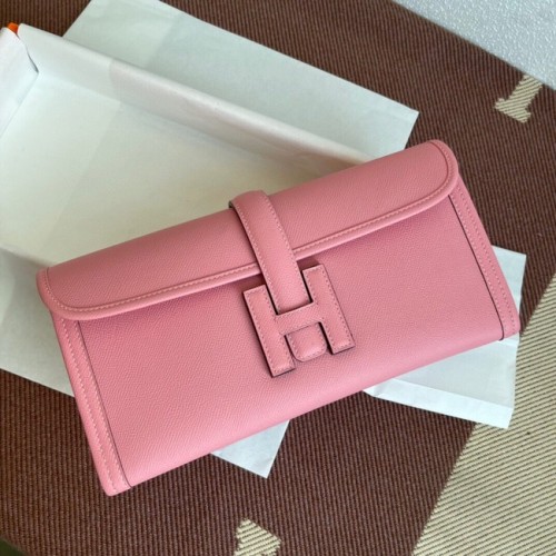 Pochette en cuir Hermes Original Espom 37088 fleurs de cerisier