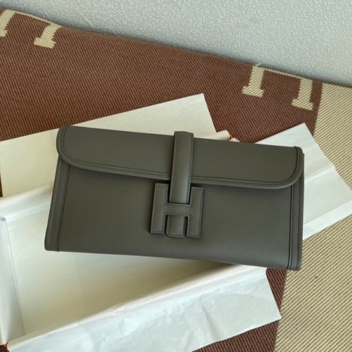 Pochette en cuir Hermes Original Espom 37088 gris foncé