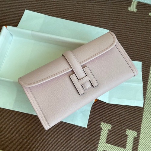 Pochette en cuir Hermes Original Espom 37088 rose clair