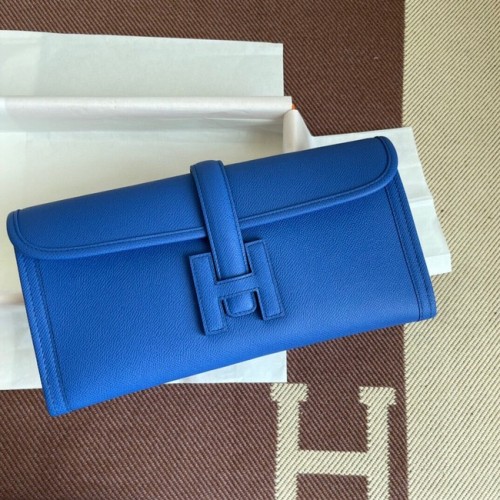 Pochette en cuir Hermes Original Espom 37088 bleu optique
