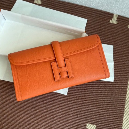 Pochette en cuir Hermes Original Espom 37088 orange