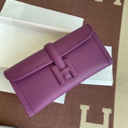 Pochette en cuir Hermes Original Espom 37088 violet
